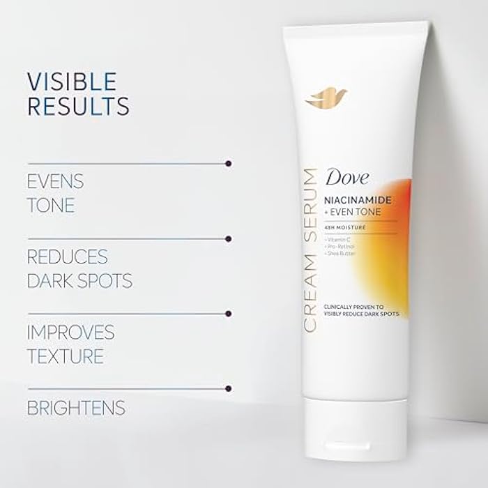 Dove Body Cream Serum Niacinamide + Even Tone for Dark Spots and Uneven Tone with Vitamin C, Pro-Retinol and Shea Butter Lotion, 8 oz - Image 5